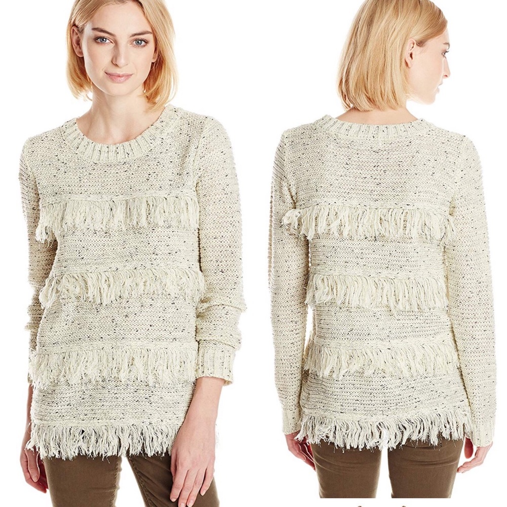 Blu Pepper Fringe Melange Sweater - Picture 2 of 2